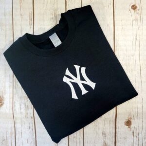 Vintage Embroidered Sweatshirt New York Yankees Logo Gift For Baseball Fan