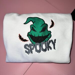 Vintage Embroidered Sweatshirt Oogie Boogie Spooky