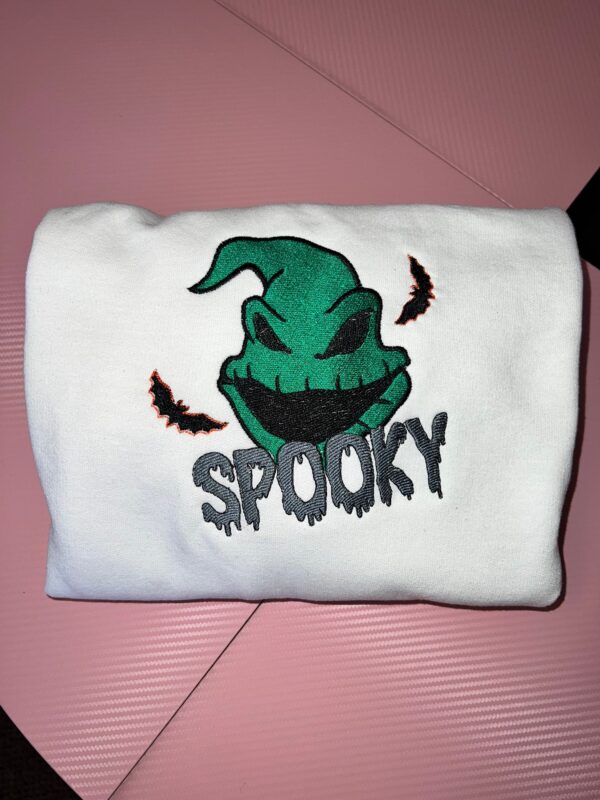 Vintage Embroidered Sweatshirt Oogie Boogie Spooky