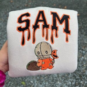 Vintage Embroidered Sweatshirt Sam Drip Halloween