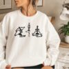 Vintage Embroidered Sweatshirt Dead Inside But Merry Dancing Skeleton