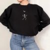 Vintage Embroidered Sweatshirt Spooky Scary Skeletons Dancing