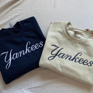 Vintage Embroidered Sweatshirt Yankees Gift For Baseball Fan