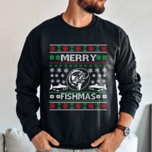 Vintage Ugly Sweater Merry Fishmas Christmas Gift