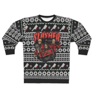 Vintage Ugly Sweaters Horror Lover Slasher Gift For Halloween Christmas