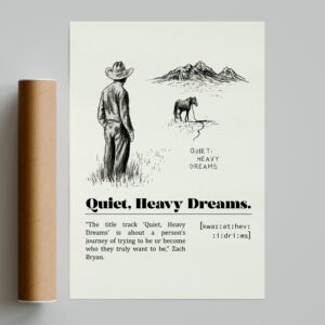 Zach Bryan Quiet Heavy Dreams Poster