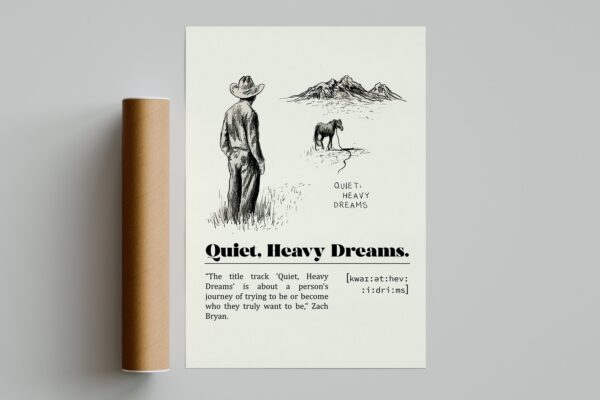 Zach Bryan Quiet Heavy Dreams Poster