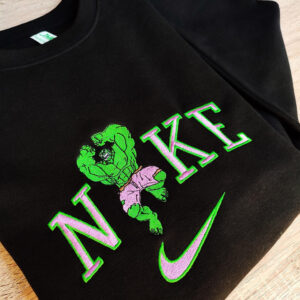 Embroidered Nike Sweatshirt Matching The Incredible Hulk