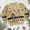 Snoopy & Charlie Brown Ugly Christmas Sweater Matching Baltimore Ravens