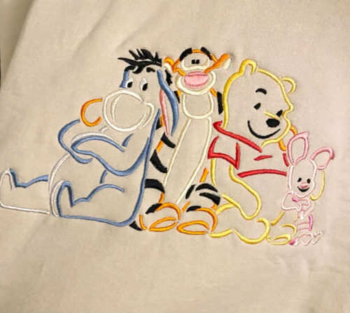 Vintage Winnie The Pooh And Friends Embroidered Sweatshirt photo review