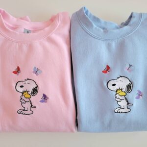 A Warm Embrace Of Snoopy Embroidered Sweatshirt