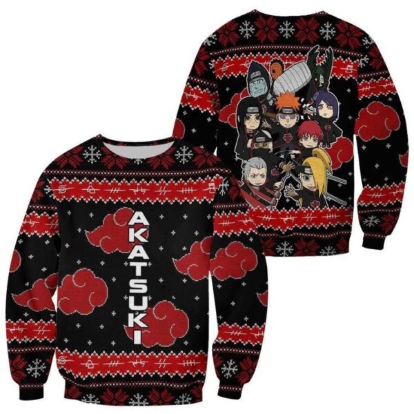 Akatsuki Ugly Christmas Sweater Gift For Naruto Lover