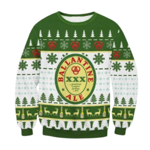 Ballantine XXX Ale Ugly Beer Christmas Sweater