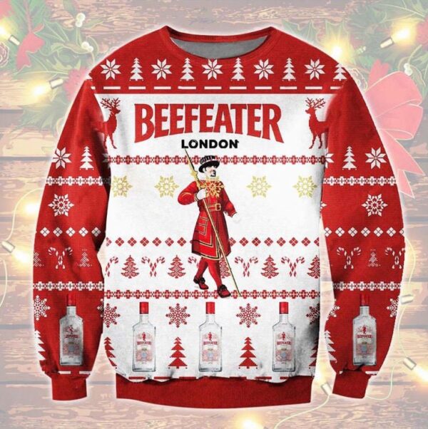 Beefeater London Whiskey Ugly Christmas Sweater