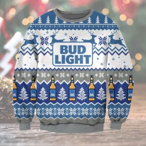 Bud Light Beer Ugly Christmas Sweater