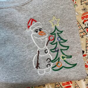 Christmas Olaf Embroidered Sweatshirt