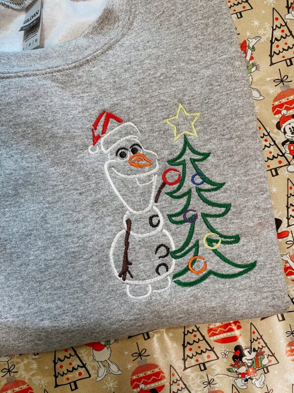 Christmas Olaf Embroidered Sweatshirt