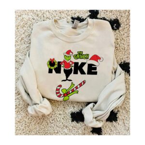 Christmas Santa Grinch Matching Vintage Nike Sweatshirt