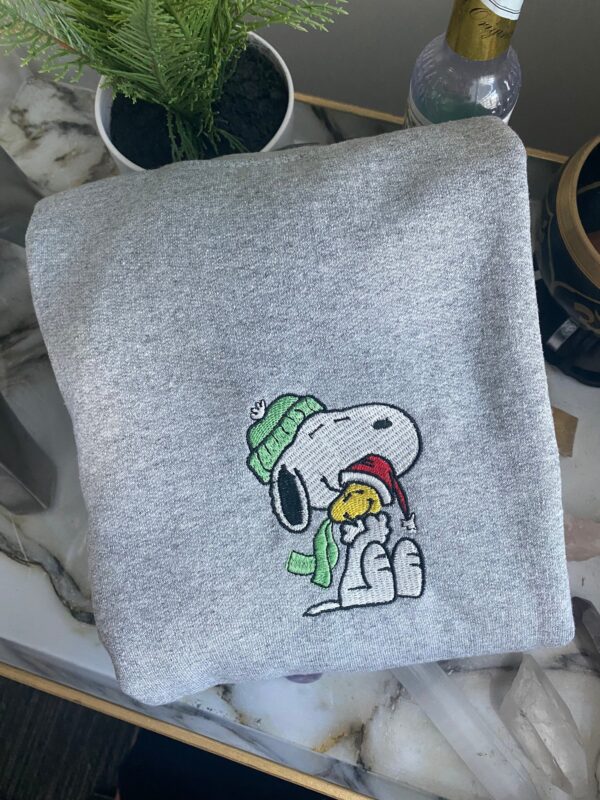 Christmas Snoopy Embroidered Sweatshirt