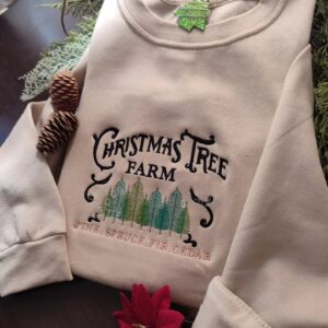 Christmas Tree Farm Embroidered Sweatshirt