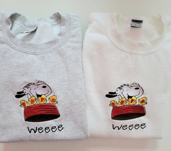 Cute Snoopy Embroidered Sweatshirt