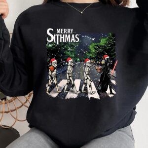 Darth Vader Stormtrooper Merry Sithmas Abbey Road Walking Sweatshirt