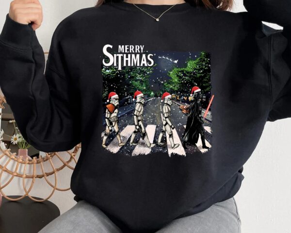 Darth Vader Stormtrooper Merry Sithmas Abbey Road Walking Sweatshirt