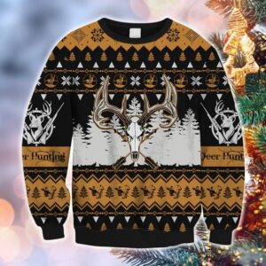 Deer Hunting Ugly Christmas Sweater