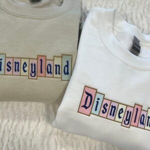 Disney Embroidered Sweatshirt Colorful Disneyland Gift For Fan