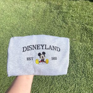 Disney Embroidered Sweatshirt Disneyland Est 1995 Gift For Mickey Lover