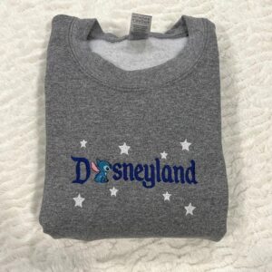 Disney Embroidered Sweatshirt Disneyland Stitch Gift For Fan