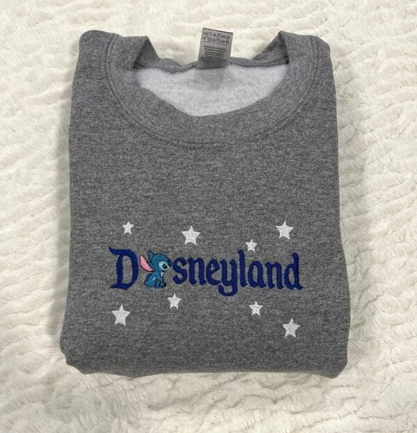 Disney Embroidered Sweatshirt Disneyland Stitch Gift For Fan