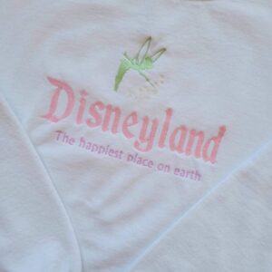 Disney Embroidered Sweatshirt Disneyland The Happiest Place On Earth