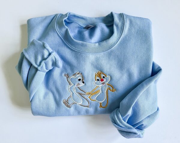 Disney Embroidered Sweatshirt Inspired Chip And Dale