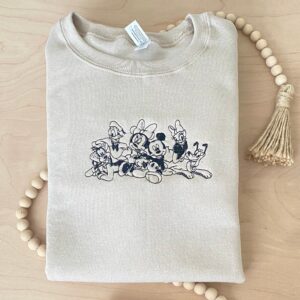 Disney Embroidered Sweatshirt Inspired Mickey And Friends