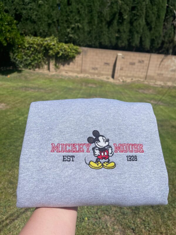 Disney Embroidered Sweatshirt Inspired Mickey Est 1928