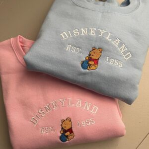 Disney Embroidered Sweatshirt Inspired Winnie The Pooh Disneyland Est 1955