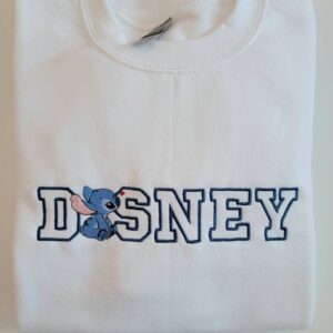 Disney Embroidered Sweatshirt Matching Stitch Gift For Fan