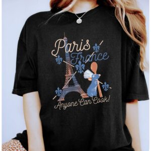 Disney Pixar Ratatouille Remy Paris France Anyone Can Cook Shirt