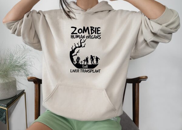 Disney Sweatshirt Hoodie Tee Zombie Human Organs For Liver Transplant