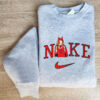 Embroidered Nike Sweatshirt Matching Cute Baby Yoda