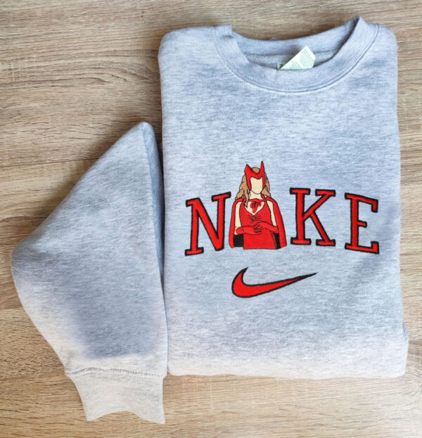 Embroidered Nike Sweatshirt Matching Comic Witch Women Hero