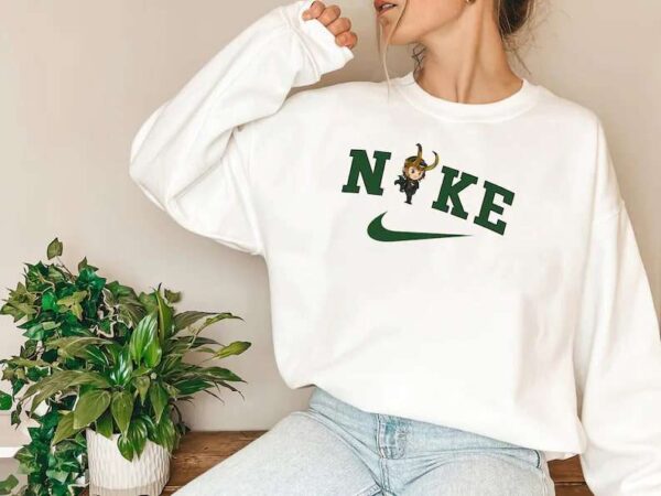 Vintage Nike Sweatshirt Matching Loki Marvel Comics