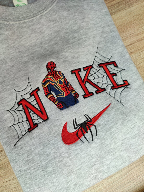 Embroidered Nike Sweatshirt Matching Spider Comic