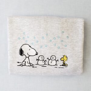 Embroidered Snoopy In Snow Christmas Sweatshirt