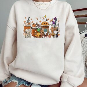 Fall Coffee Snoopy Halloween Thanksgiving Sweatshirt