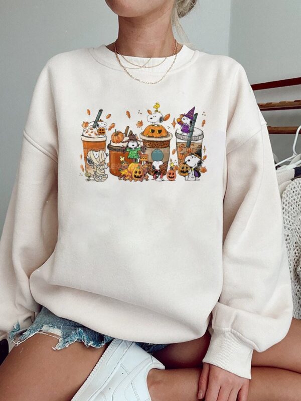 Fall Coffee Snoopy Halloween Thanksgiving Sweatshirt