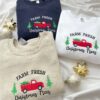 Cookies Santa And Reindeer Embroidered Christmas Sweatshirt