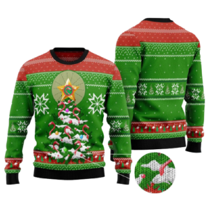 Flamingo Christmas Tree Ugly Sweater