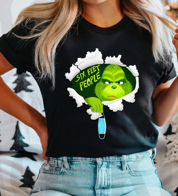 Funny Grinch Shirt Six Feet People Christmas